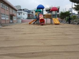 경북 성주중앙초 병설유치원 모래소독